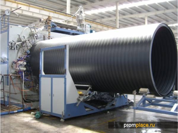 Экструзионная линия для производства пустотелых вьющихся труб большого ...