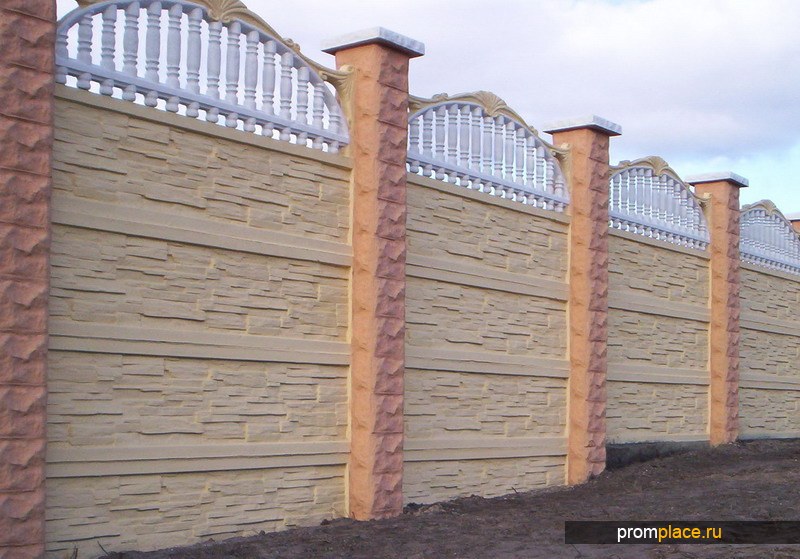 Декоративные бетонные заборы