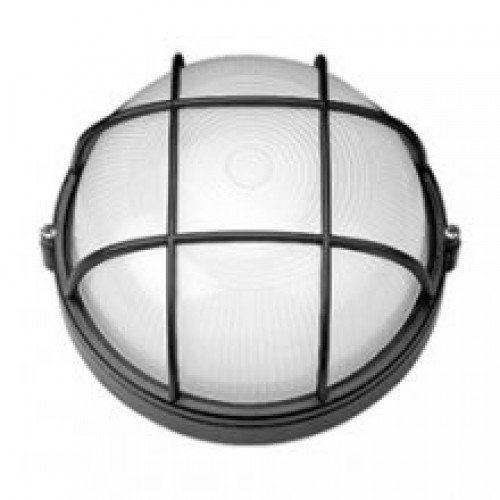 Светильник НПБ 1102 (100Вт) круг с реш. черн. Основание 25 мм