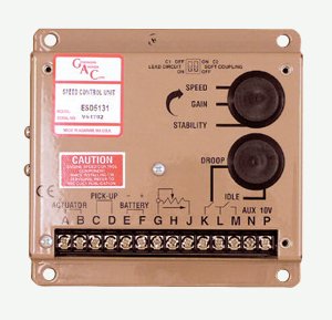 Speed controller  (устройство управления частотой
вращения двигателя):   GAC Speed controller, GAC
Actuator, Cummins Speed controller and PCB, Cummins
Actuator