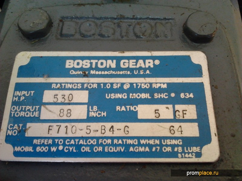 Редуктор скорости BOSTON GEAR
(новый) : F710-5-B4-G