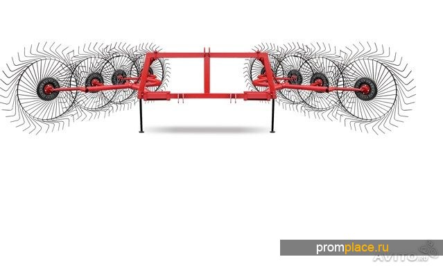 Грабли-ворошилки навесные,
двухсторонние, 6.3 метра,
восьмиколесные (Турция)