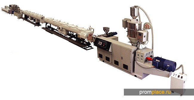 Экструзионная линия производства трубы из ПП ПЭ ПНД ППР, труб отопление, водопровода, или газопровода.