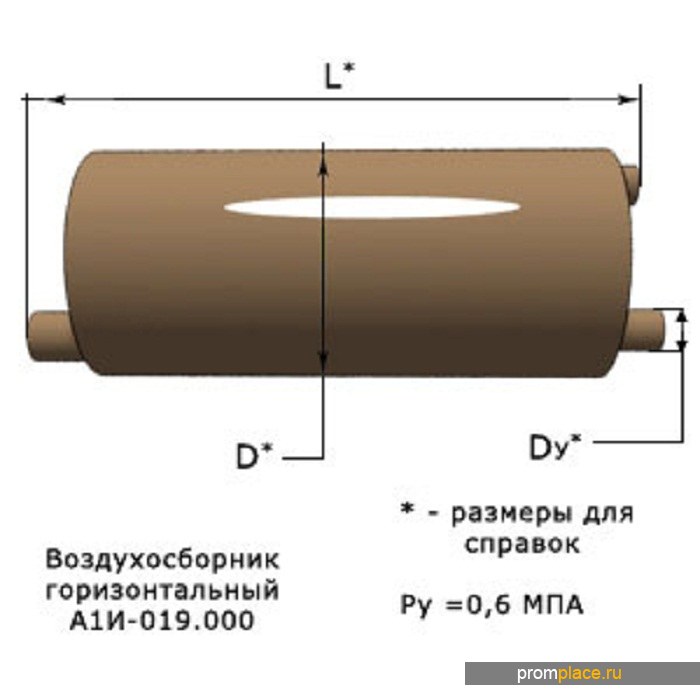 Воздухосборник А1И горизонтальный с эллиптическим днищем по серии 5.903 ...