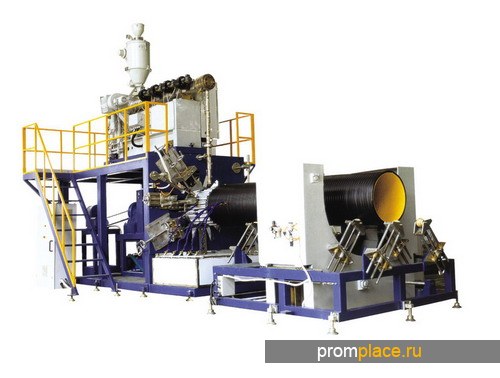 Экструзионная линия для производства пустотелых вьющихся труб большого ...