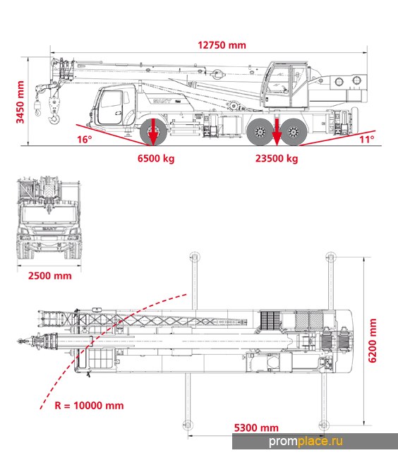 Автокран SANY QY25C Евро 4, с ОТТС