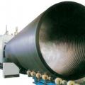 Экструзионная линия для
производства пустотелых
вьющихся труб большого
диаметра из ПНД