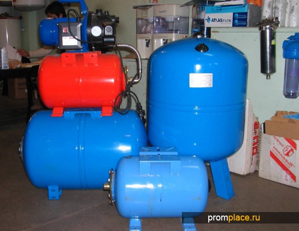 Гидроаккумуляторы, применяемые для устройства бытового водоснабжения