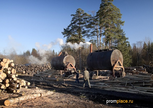 Производство древесного угля