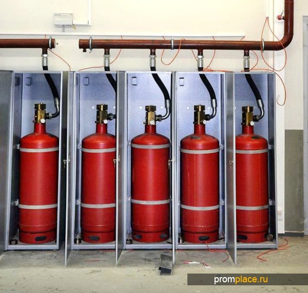 Система газового пожаротушения модульная